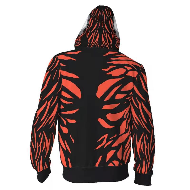 Venom Movie Eddie Bullock Masked Orange Adult Cosplay Unisex 3D Printed Hoodie Pullover Sweatshirt Jacket With Zipper