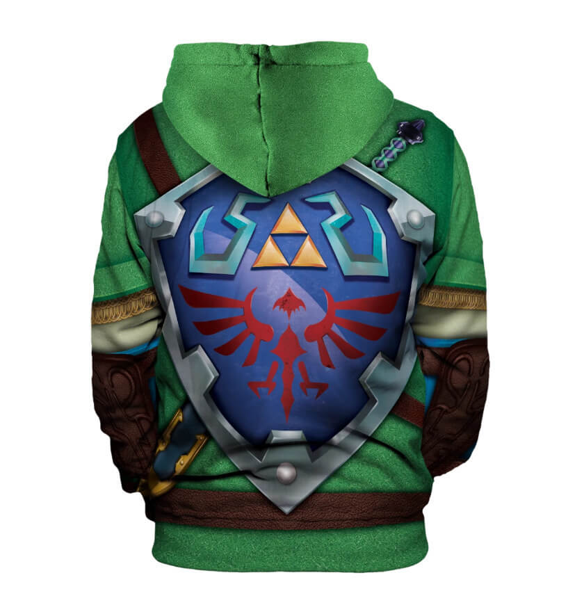 The Hyrule Fantasy The Legend of Zelda Game Link Uniform 2 Unisex Adult Cosplay 3D Printed Hoodie Pullover Sweatshirt