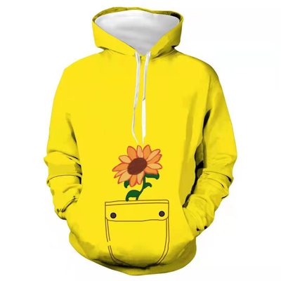 Wonder Egg Priority Anime TV Ohto Ai Sunflower Yellow Cosplay Unisex 3D Printed Hoodie Sweatshirt Pullover