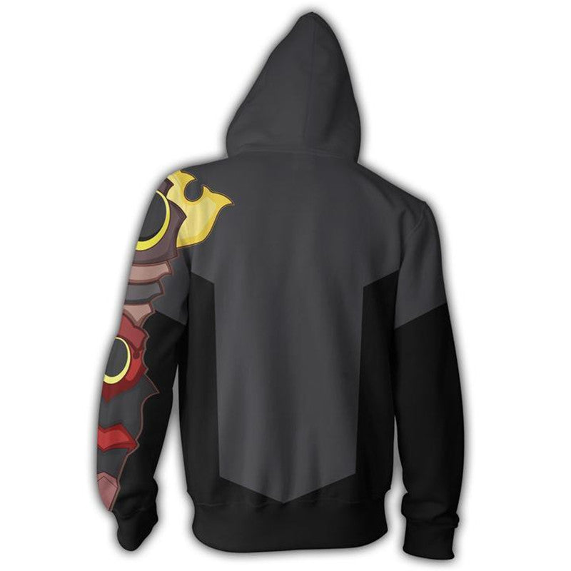 Kingdom Hearts Game Terra Red Cross Cosplay Unisex 3D Printed Hoodie Sweatshirt Jacket With Zipper