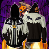 Kingdom Hearts Game Halloween Pumpkin Cosplay Unisex 3D Printed Hoodie Sweatshirt Jacket With Zipper