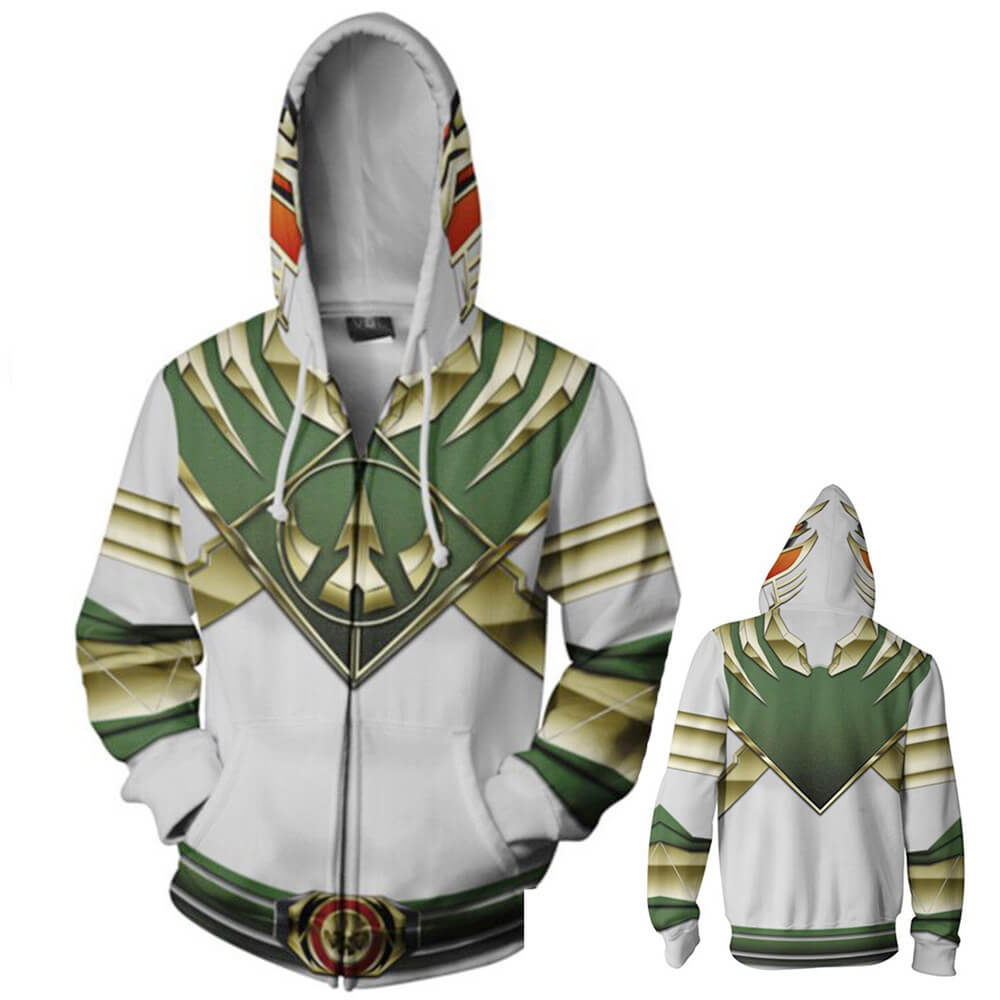 Power Rangers TV Lord Drakkon Supervillain Evil Power Ranger Unisex Adult Cosplay Zip Up 3D Print Hoodies Jacket Sweatshirt