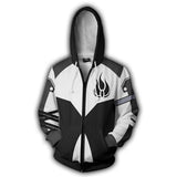 RWBY Anime Blake Belladonna Black White Unisex 3D Printed Hoodie Sweatshirt Jacket With Zipper