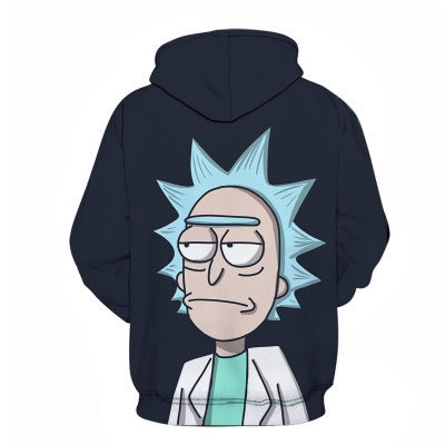 Rick Dark Blue Anime Unisex 3D Printed Hoodie Pullover Sweatshirt
