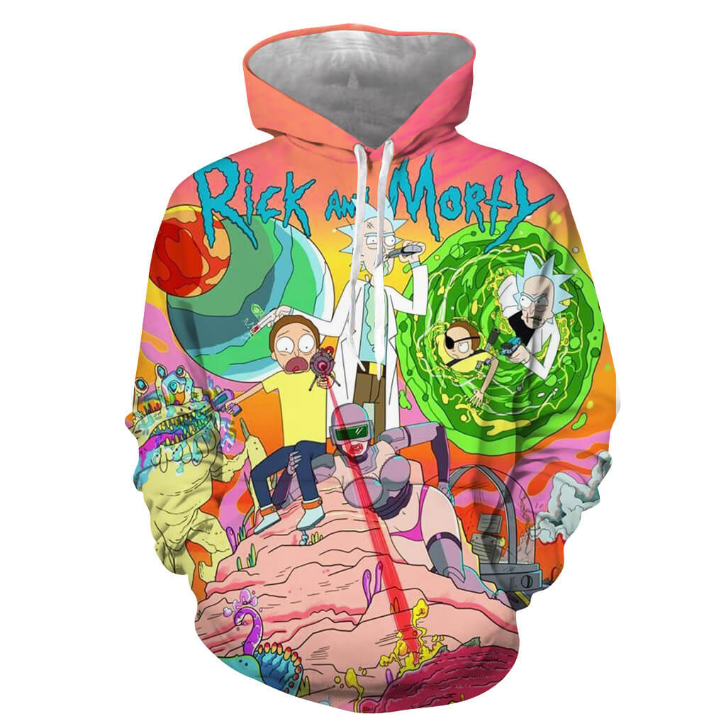Rick and Morty Cartoon Rick Sanchez Morty Smith 12 Unisex Adult Cosplay 3D Print Hoodies Jacket Sweatshirt