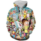 Rick and Morty Cartoon Rick Sanchez Morty Smith 19 Unisex Adult Cosplay 3D Print Hoodies Jacket Sweatshirt