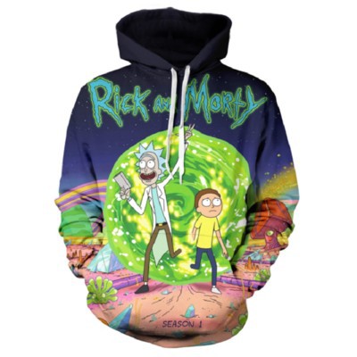 Rick and Morty Cartoon Rick Sanchez Morty Smith 36 Unisex Adult Cosplay 3D Print Hoodies Jacket Sweatshirt