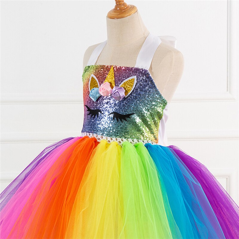 Unicorn Costume for Girls Unicorn Dress for Kids Purim Costume Cosplay