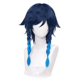 Genshin Impact Venti Unisex 50cm Blue Anime Cosplay Braid Heat Resistant Synthetic Wigs