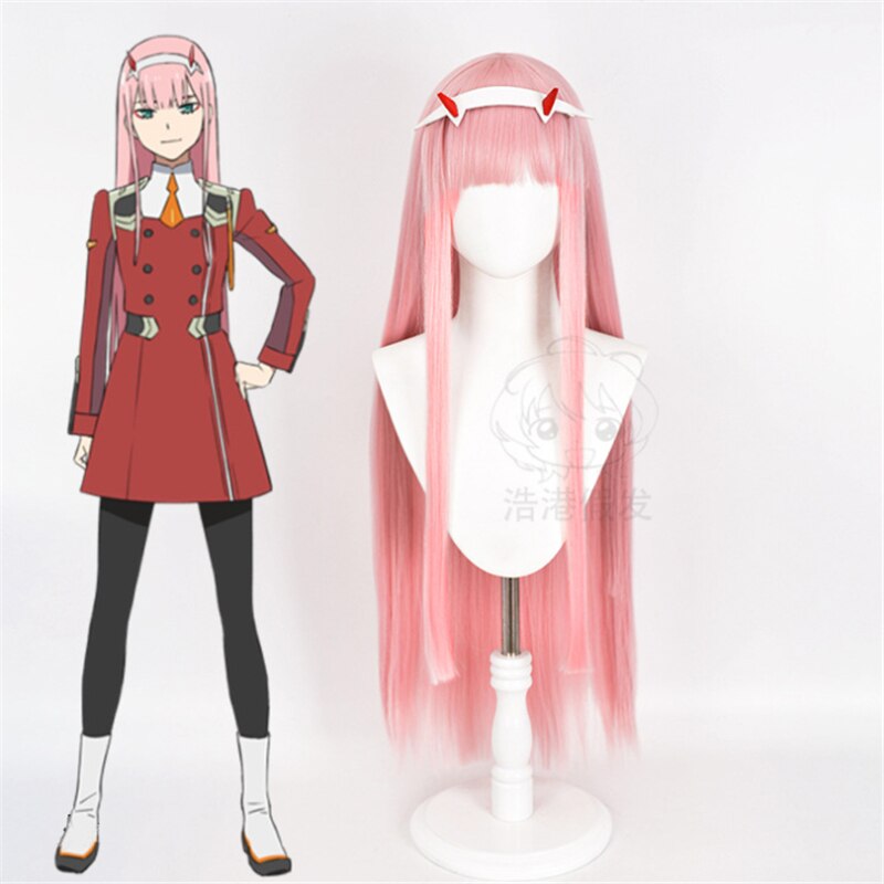 Anime DARLING In The FRANXX 02 ZERO TWO Long Cosplay Wig