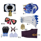 Game Genshin Impact Ganyu Costume Halloween Anime Cosplay Wig Props Includes Socks Headwear Gloves