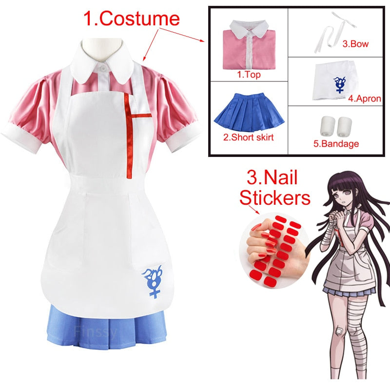 Danganronpa Mikan Tsumiki Cosplay Ultimate Nurse Costume Cafe Maid Uniform
