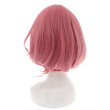 Anime Noragami Ebisu Kofuku Short Pink Heat Reistant Synthetic Hair Wigs + Wig Cap