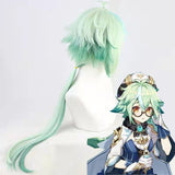 Genshin Impact Sucrose 85cm Long Green Apple Anime Cosplay Heat Resistant Synthetic Wigs Halloween