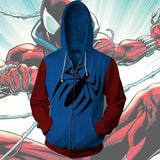 Spiderman Hoodies - Scarlet Spider Man Zip Up Hoodie
