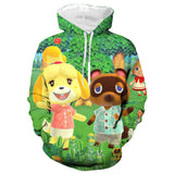 Animal Crossing: New Horizons Game Isabelle And Tom Nook Unisex Adult Cosplay 3D Print Hoodie Pullover Sweatshirt
