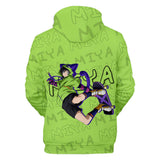 SK¡Þ Anime SK8 the Infinity Hardcore Skaters Miya Chinen Green 1 Unisex Adult Cosplay 3D Print Hoodie Pullover Sweatshirt
