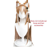 Anime Game Genshin Impact Miss Hina Cosplay Gorou Sexual Transformation Hina Party Halloween Wig Woman Gorou Ears Headwear