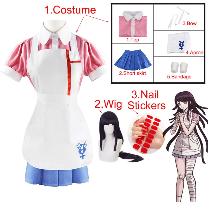 Danganronpa Mikan Tsumiki Cosplay Ultimate Nurse Costume Cafe Maid Uniform