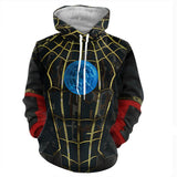 Spider-Man 3 Movie Black Spiderman Blue Heart Unisex Adult Cosplay 3D Print Hoodie Pullover Sweatshirt