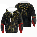 Kids Spider-Man 3 Movie Black Spiderman Cosplay 3D Printed Hoodie Pullover Sweatshirt