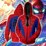 Spider-Man Battle Armor Movie MK4 Unisex Adult Cosplay Zip Up 3D Print Hoodies Jacket Sweatshirt