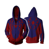 Spider-Man: Into the Spider-Verse Movie Miles Morales Unisex Adult Cosplay Zip Up 3D Print Hoodies Jacket Sweatshirt