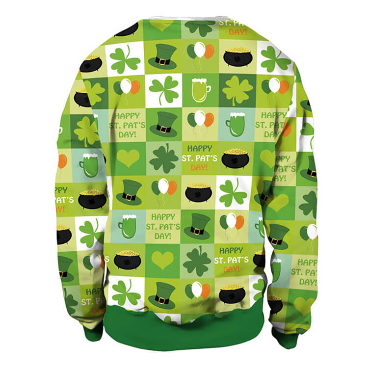 St Patricks Day Sweater Unisex Adult Cosplay 3D Print Pullover