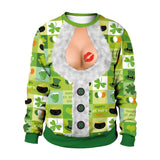 St Patricks Day Sweater Unisex Adult Cosplay 3D Print Pullover