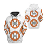 Star Wars Movie BB-8 Rolling Droid Unisex Adult Cosplay 3D Print Hoodie Pullover Sweatshirt