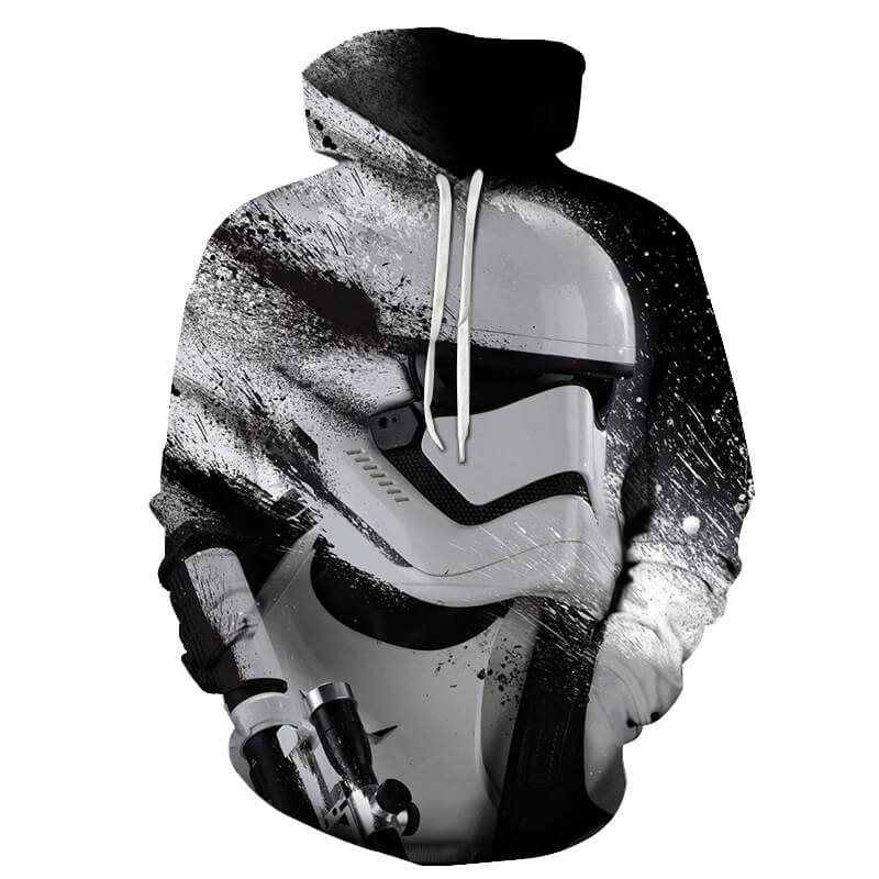 Star Wars Movie Imperial Stormtrooper Black Unisex Adult Cosplay 3D Print Hoodie Pullover Sweatshirt