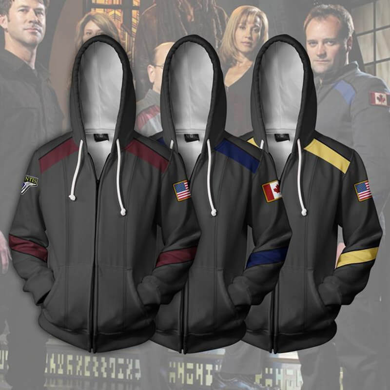 Stargate:SG-1 TV Uniform Unisex Adult Cosplay Zip Up 3D Print Hoodies Jacket Sweatshirt