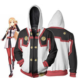 Sword Art Online SAO Anime Yuuki Asuna Girl Cosplay Unisex 3D Printed Hoodie Sweatshirt Jacket With Zipper