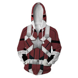 The Black Widow Movie Red Guardian Unisex Adult Cosplay Zip Up 3D Print Hoodies Jacket Sweatshirt
