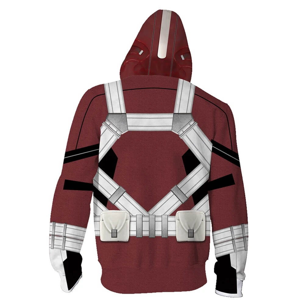 The Black Widow Movie Red Guardian Unisex Adult Cosplay Zip Up 3D Print Hoodies Jacket Sweatshirt
