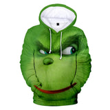 The Grinch Cartoon Movie Green Fur Hair Monster Christmas Mischief Joke 17 Unisex Adult Cosplay 3D Print Hoodie Pullover Sweatshirt