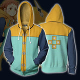 The Seven Deadly Sins Anime Grizzly's Sin of Sloth King Harlequin Unisex Adult Cosplay Zip Up 3D Print Hoodies Jacket Sweatshirt