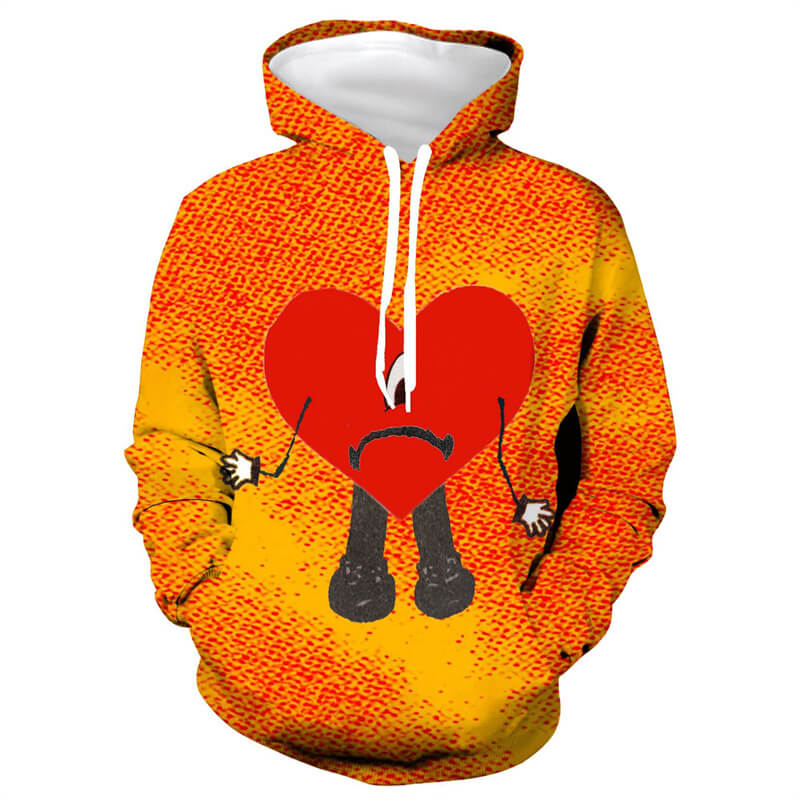 Un Verano Sin Ti Heart Hoodie Song Unisex Adult 3D Print Sweatshirt Pullover