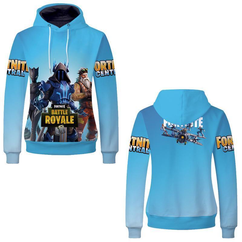 Fortnite Hoodie Kids Blue Sweatshirt