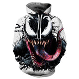 Venom Movie Brock Eddie 9 Unisex Adult Cosplay 3D Print Hoodie Pullover Sweatshirt