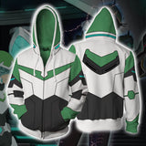 Voltron: Legendary Defender Anime Katie Pidge Holt Green Paladin Unisex Adult Cosplay Zip Up 3D Print Hoodies Jacket Sweatshirt