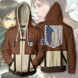 Attack on Titan Survey Corps Jiyuu no Tsubasa Hanji Zoe Anime Green Unisex 3D Printed Hoodie Sweatshirt Jacket With Zipper