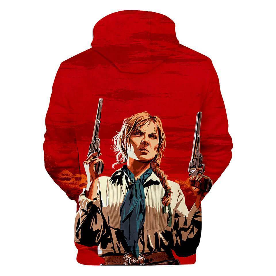Anime 3D Hoodies Pullover Red Dead Redemption 2 Sweatshirt for Men