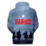 Red Dead 3D Print Casual Pullover Hoodie