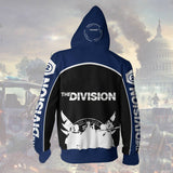 Tom Clancy's The Division 2 Game Demolitionist Sharpshooter Survivalist Blue Cosplay Unisex 3D Printed Hoodie Sweatshirt Pullover